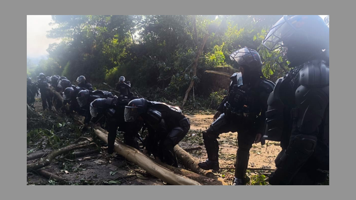 Gobernador Andrés Julián Rendón respalda a la Fuerza Pública en Caucasia en medio del paro minero