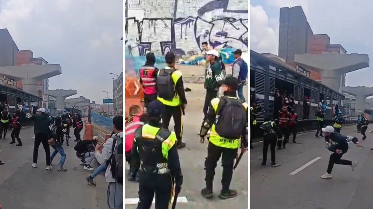 Así fue el ataque de colados a vigilantes en la estación calle 22