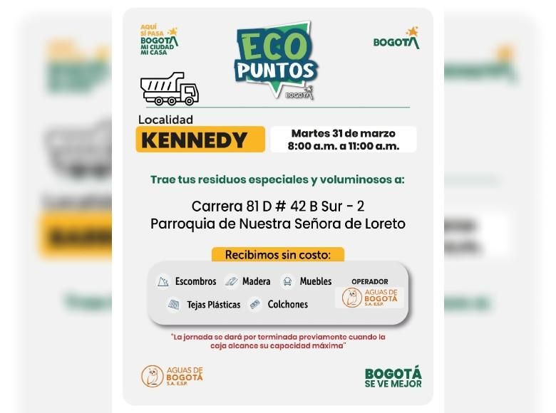 ¿Dónde están los Ecopuntos en Kennedy durante Semana Santa?