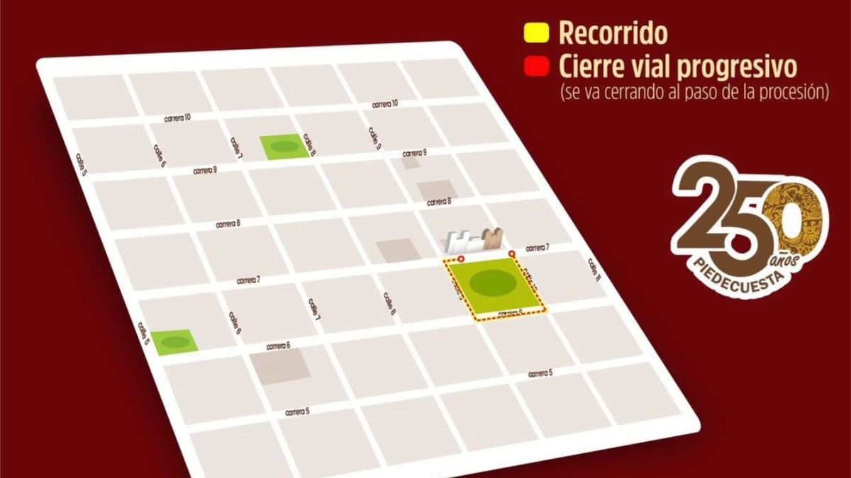 Cierres viales en Piedecuesta por la Semana Santa