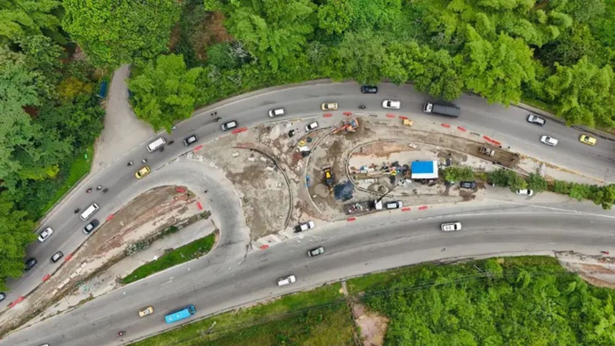 Obras del tercer carril en Floridablanca
