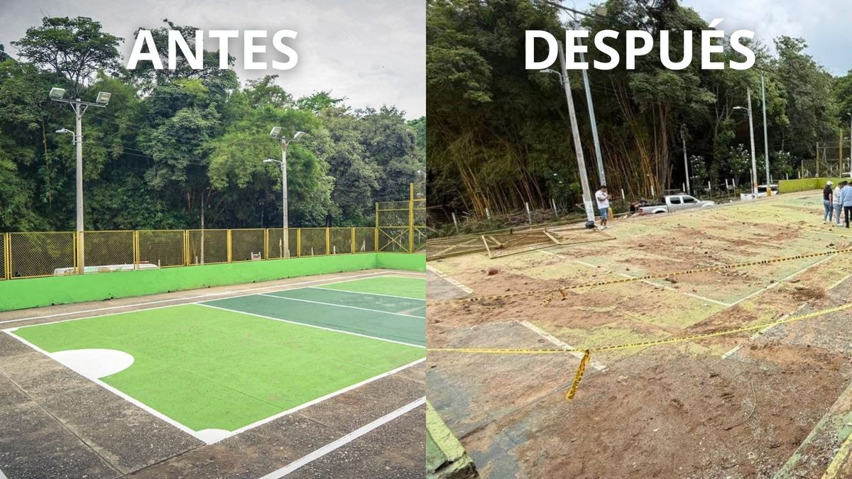 Cancha del barrio Zapamanga V en Floridablanca