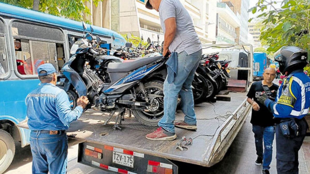 Motos inmovilizadas en Santa Marta