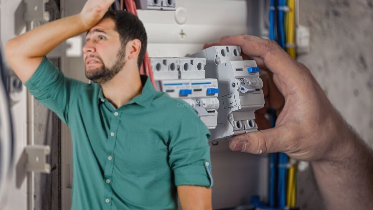 Cortes de luz - hombre molesto