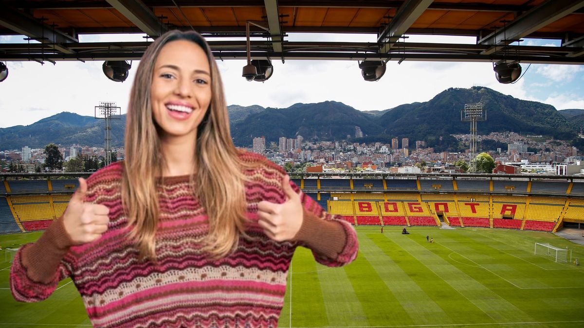 Estadio El Campín - mujer feliz
