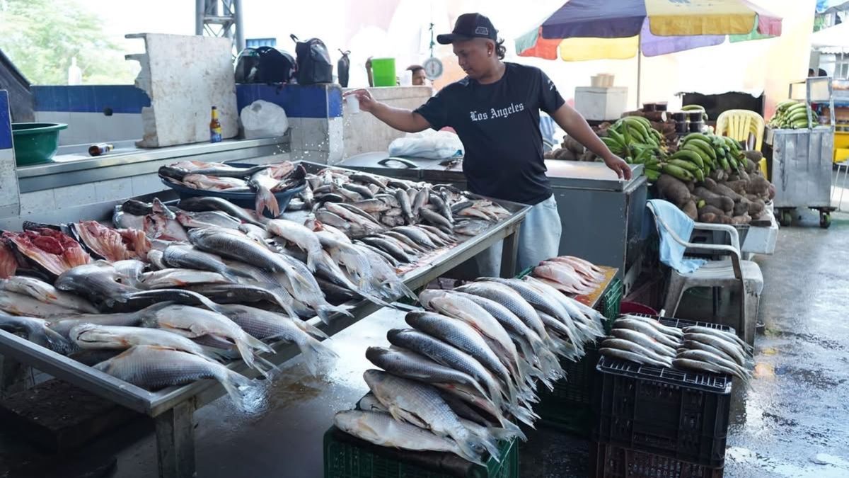 Venta de pescado en Barrancabermeja
