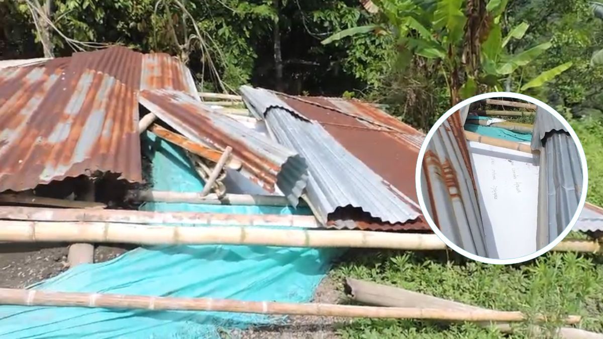 Vendaval destechó aula escolar indígena en Mistrató (Risaralda)