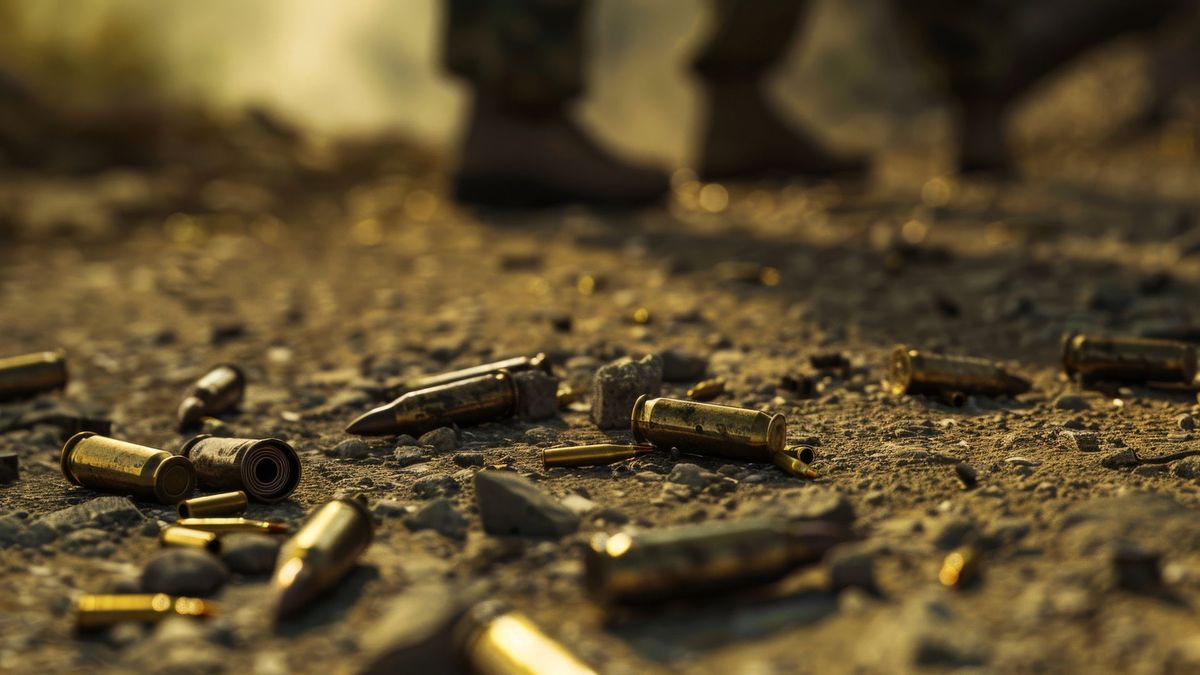 Imagen de referencia de balas en el suelo