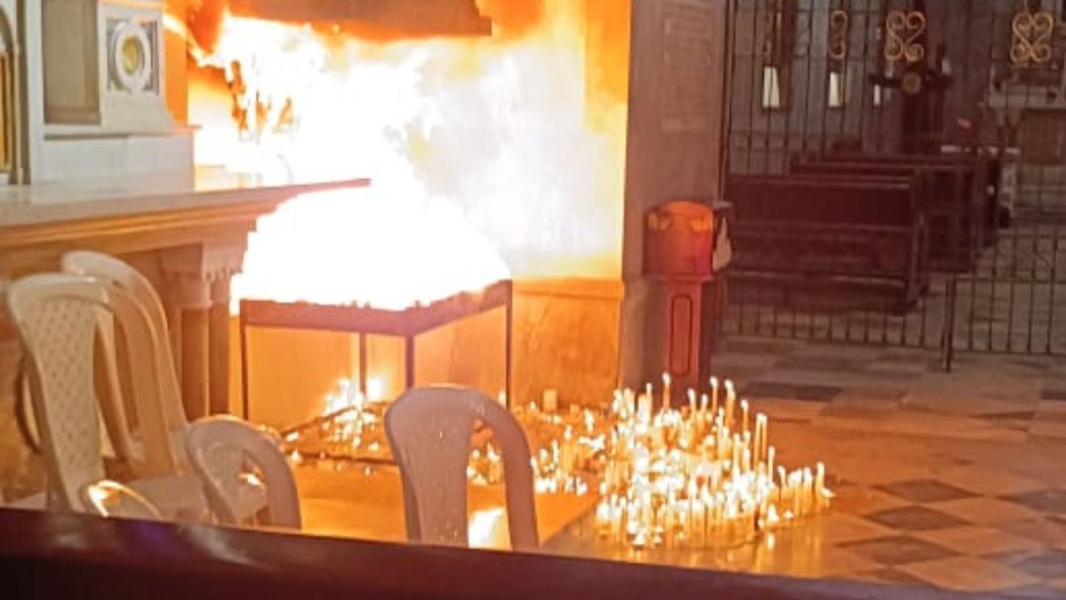 Incendio en la Catedral de Santa Marta