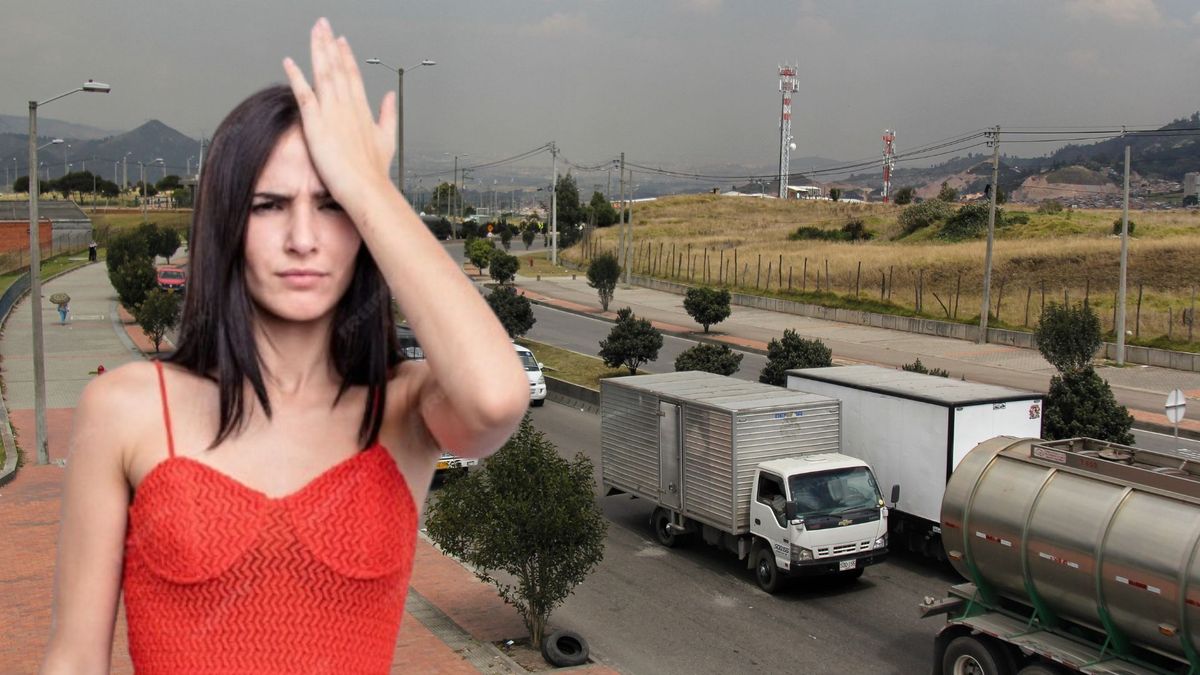 Trancón en Bogotá - mujer molesta
