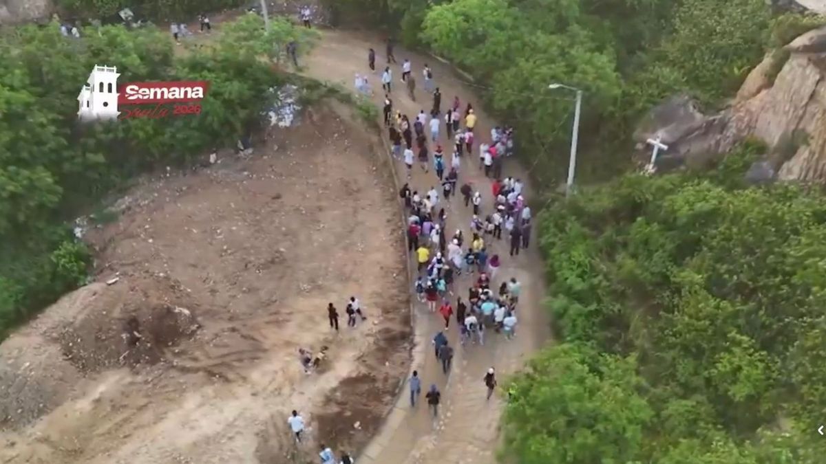 Masiva participación en el viacrucis de Girón y alta llegada de turistas en Semana Santa.