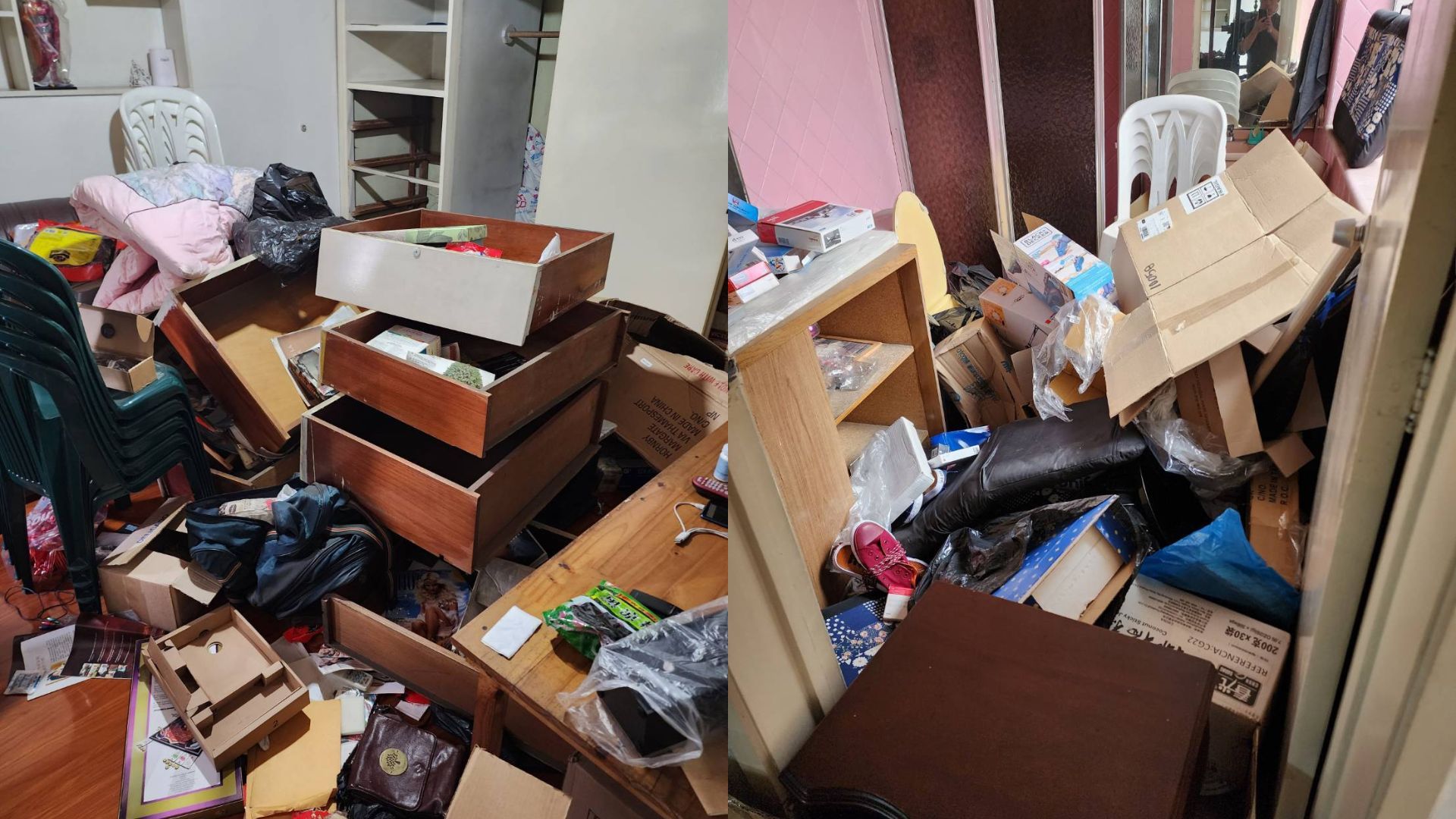 Así quedó la casa tras el hurto