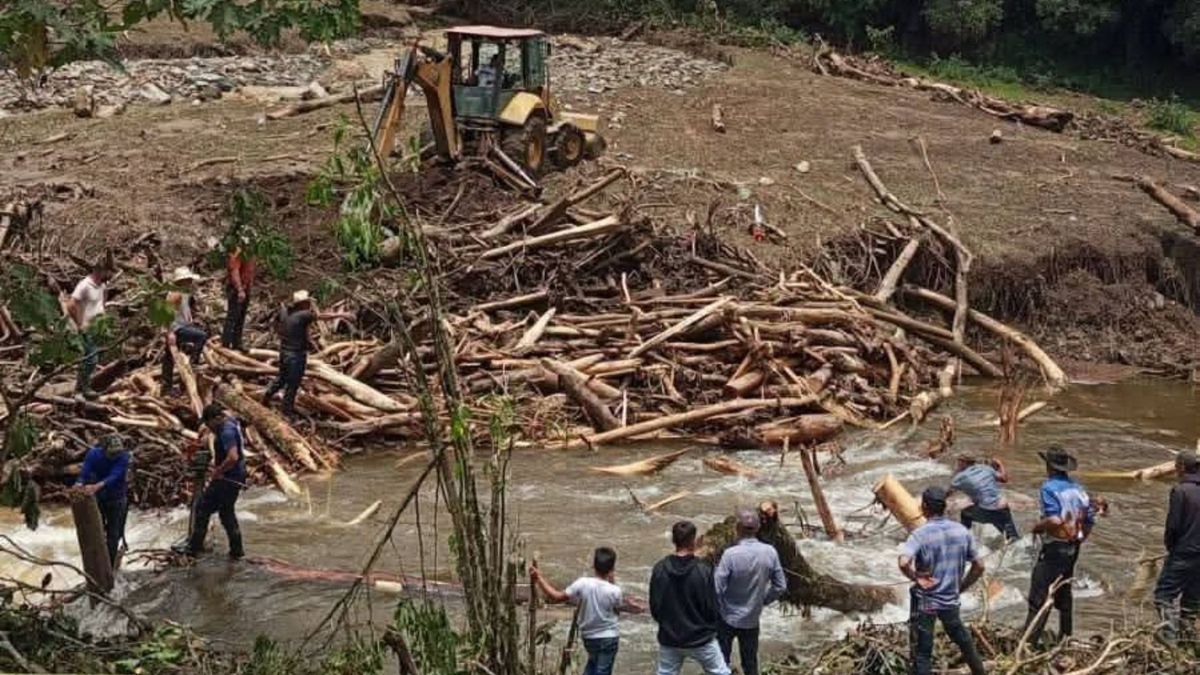 Avalancha en Coromoro, Santander