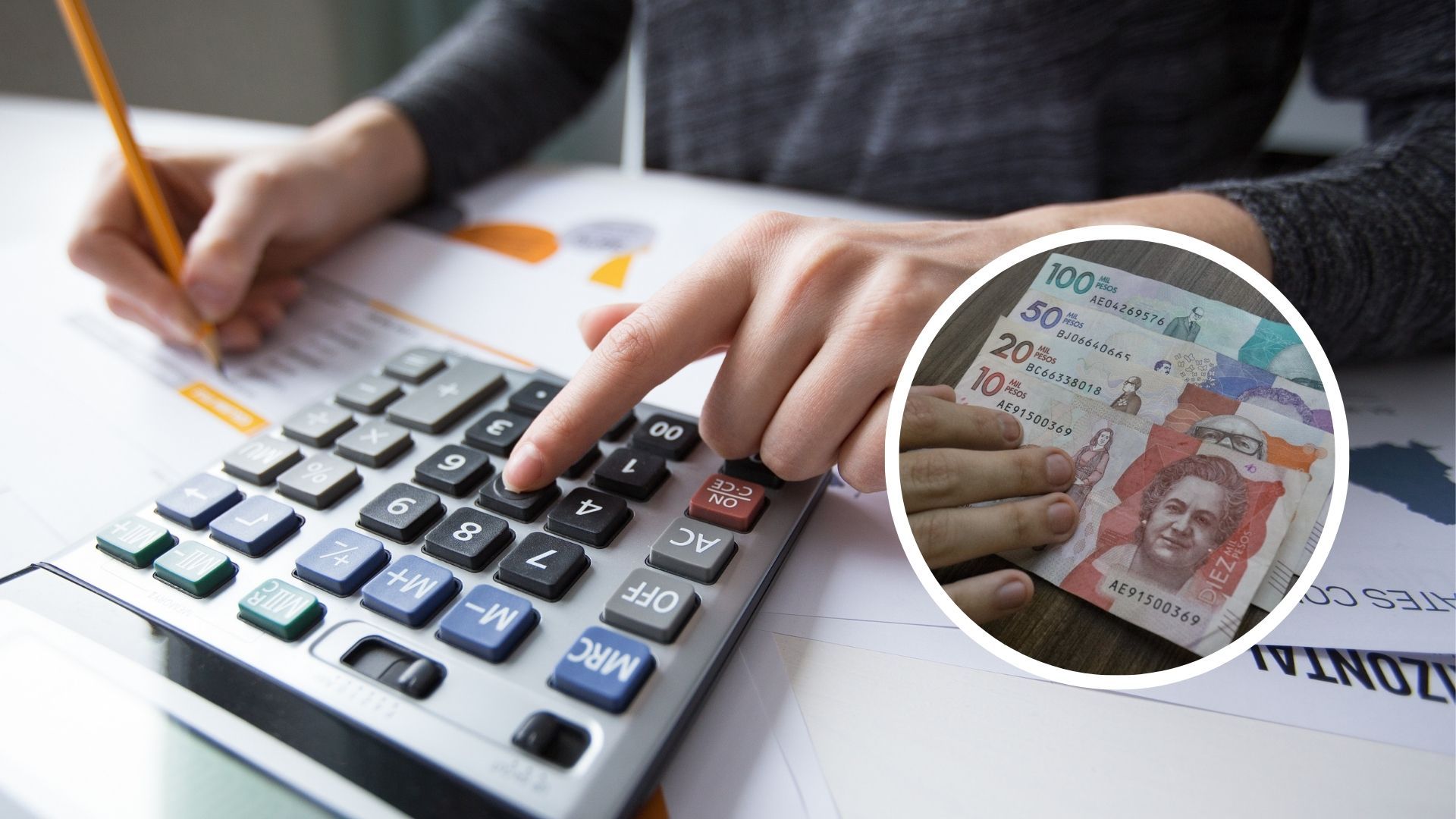 Ciudadano haciendo cuentas para pagar impuestos