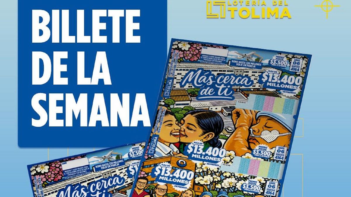 Billete Lotería del Tolima abril 6 2026