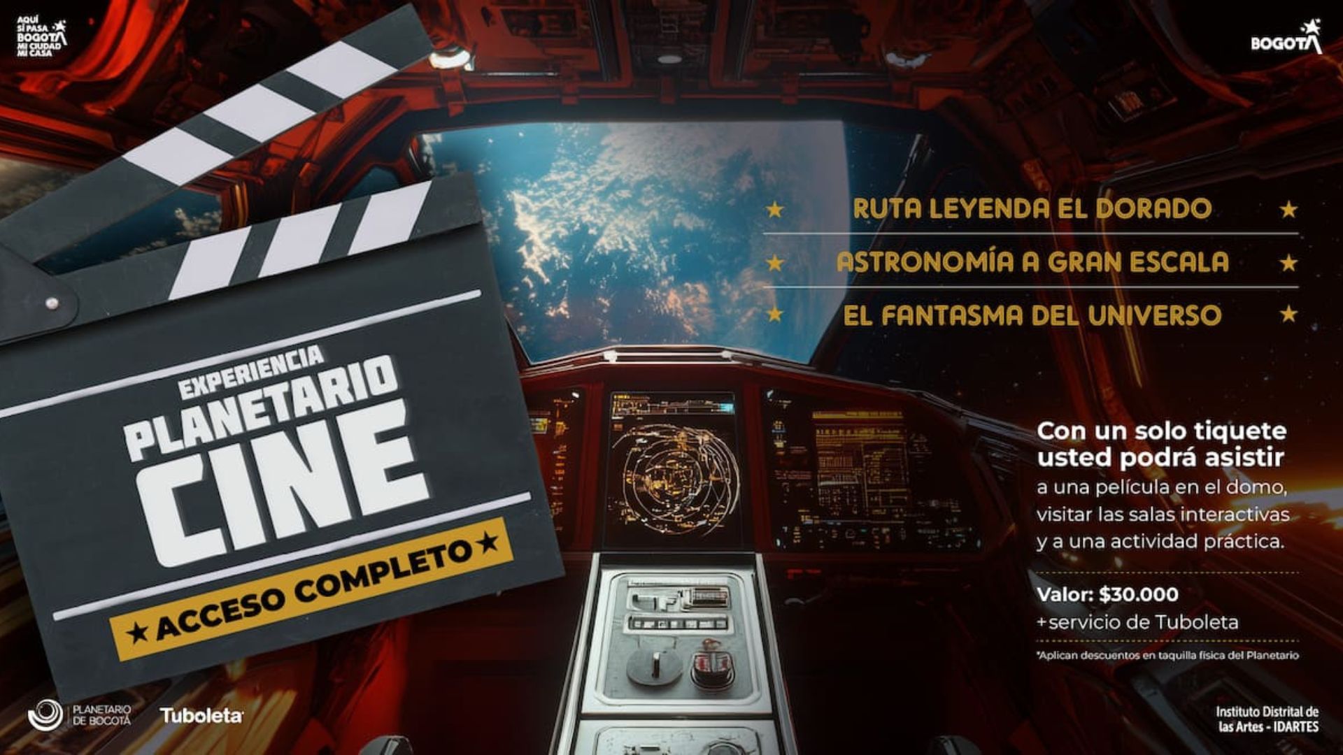 ¿Qué películas hay en el Planetario de Bogotá en abril 2026?