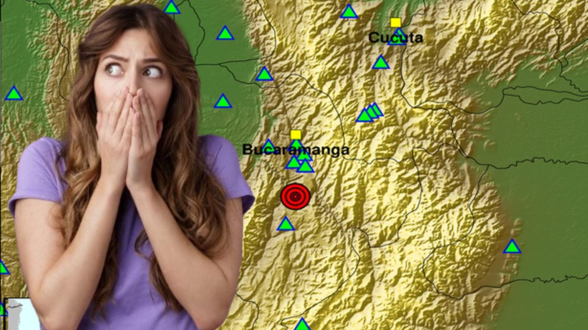 Mapa de temblor en Santander - mujer asustada