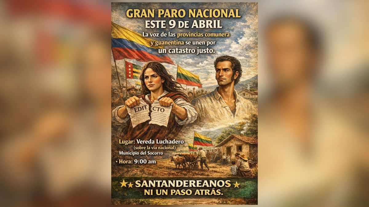 Paro nacional del 9 de abril en Santander
