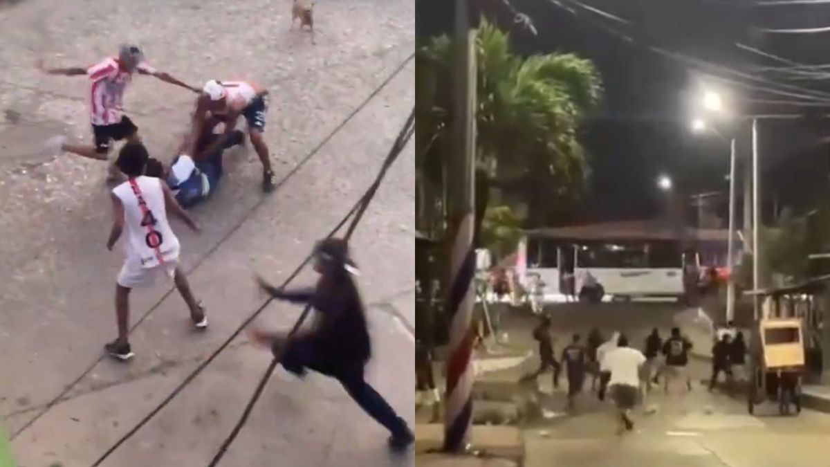 Riña de hinchas del Real Cartagena y del Junior en Cartagena