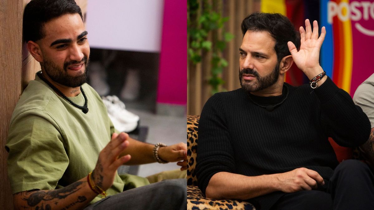 Alejandro Estrada y Eidevin López en La casa de los famosos