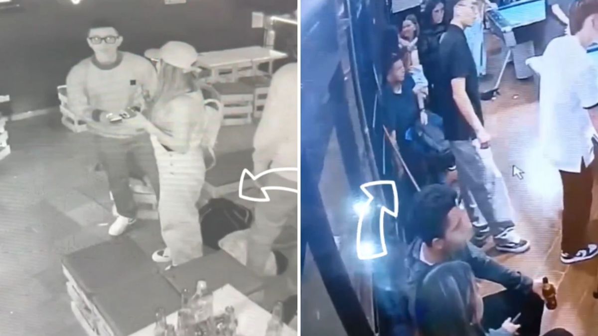 Ladrones robando morrales a universitarios en billar