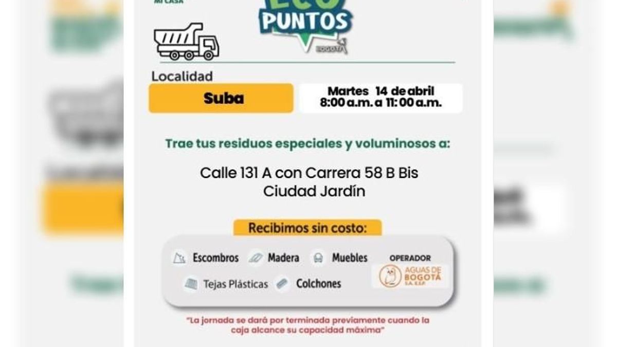Ecopuntos en Bogotá: saque escombros gratis y deje limpio su barrio