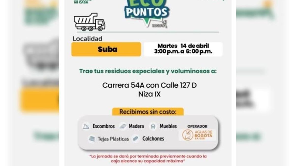 Ecopuntos en Bogotá: saque escombros gratis y deje limpio su barrio