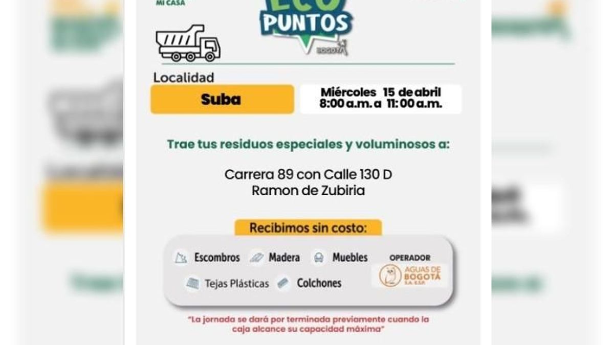 Ecopuntos en Bogotá: saque escombros gratis y deje limpio su barrio