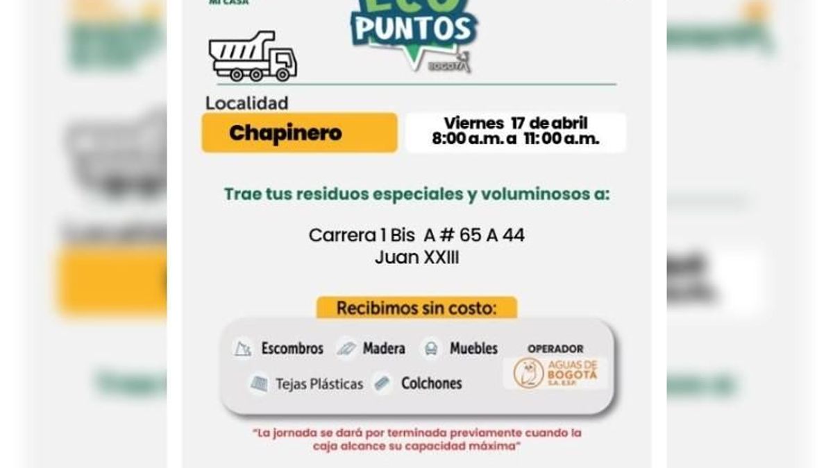 Ecopuntos en Bogotá: saque escombros gratis y deje limpio su barrio