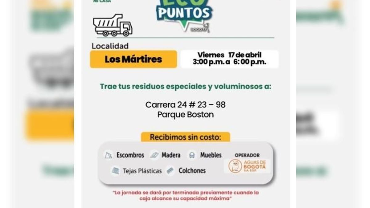 Ecopuntos en Bogotá: saque escombros gratis y deje limpio su barrio