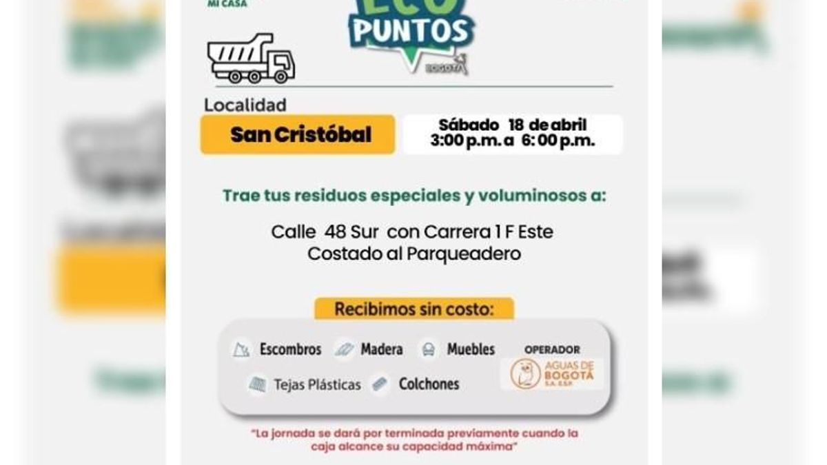 Ecopuntos en Bogotá: saque escombros gratis y deje limpio su barrio