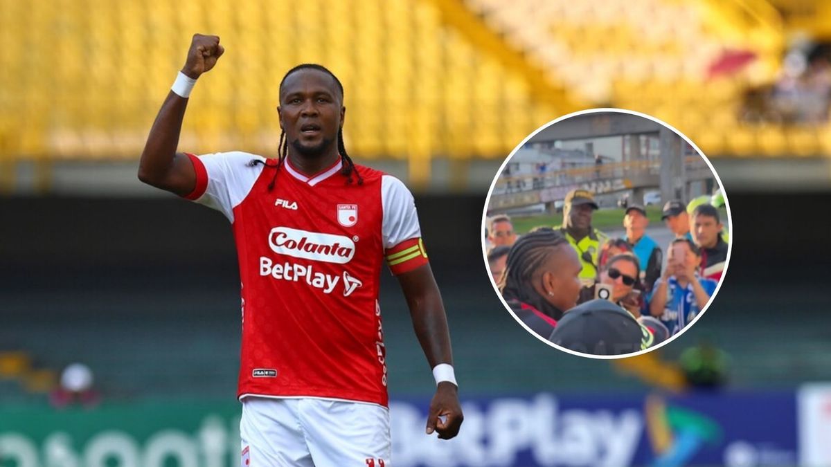 Hincha desadaptado le tiró piedra a Rodallega saliendo de El Campín