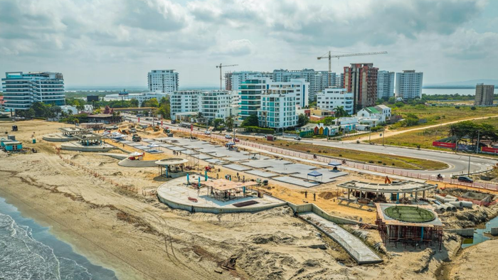 Gran Malecón del Mar ya alcanza un 44% de avance en Cartagena