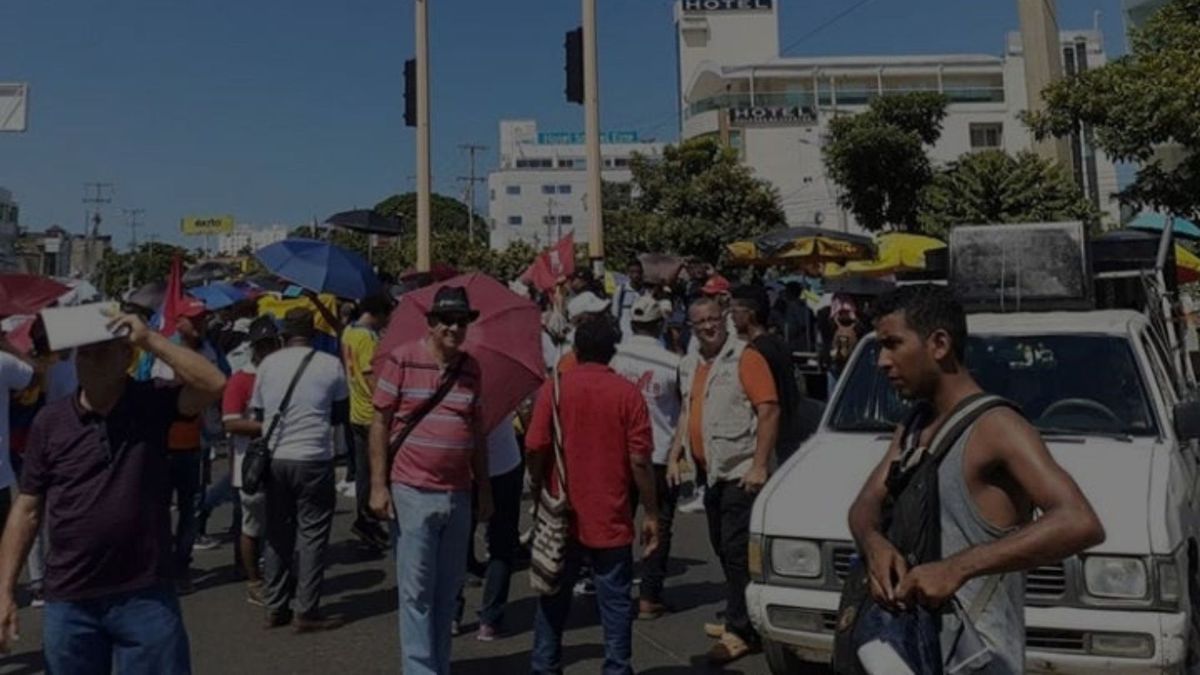 Marcha de docentes en Cartagena