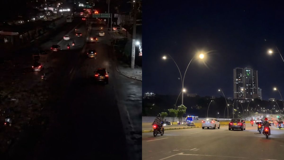 Autopista Bucaramanga - Floridablanca luminarias