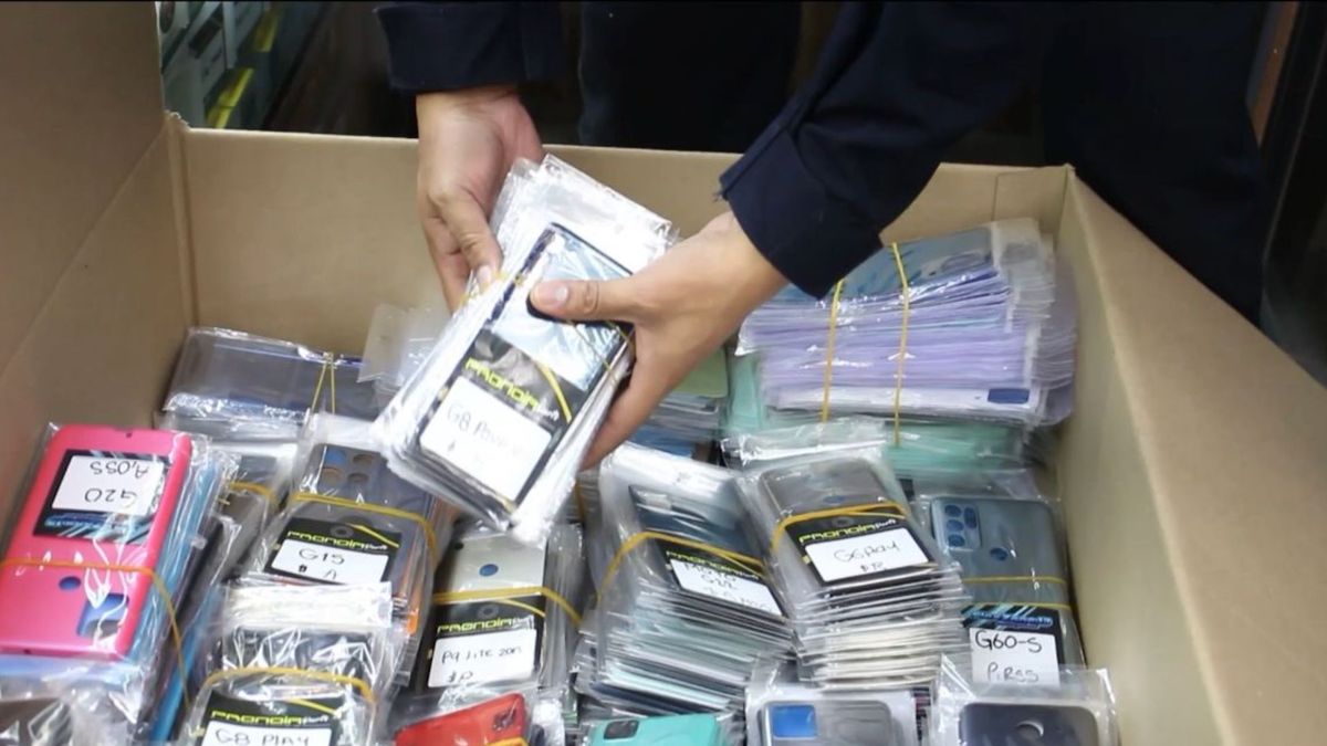 Mercancía incautada en operativo en la Calle 13