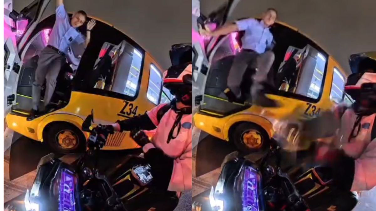 Conductor de SITP le pegó a motero