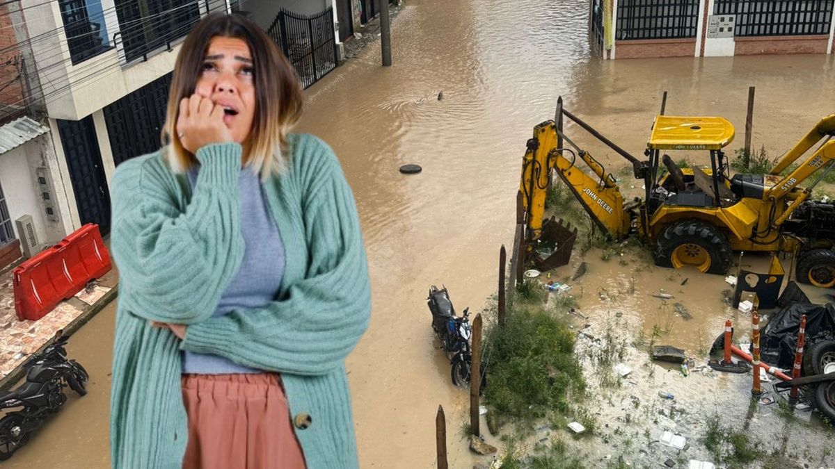 Lluvias (fondo) - mujer sorprendida