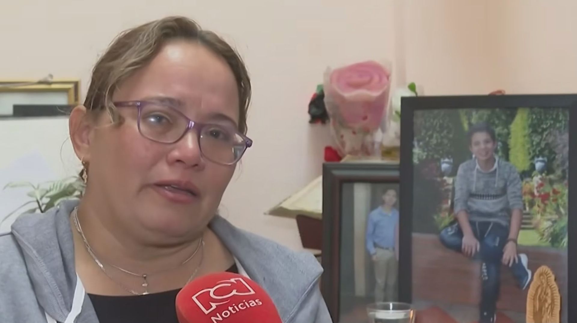 Luz Mery Cárdenas, madre de Freddy Santiago