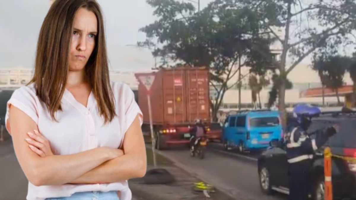 Trancón en la avenida Boyacá - mujer molesta