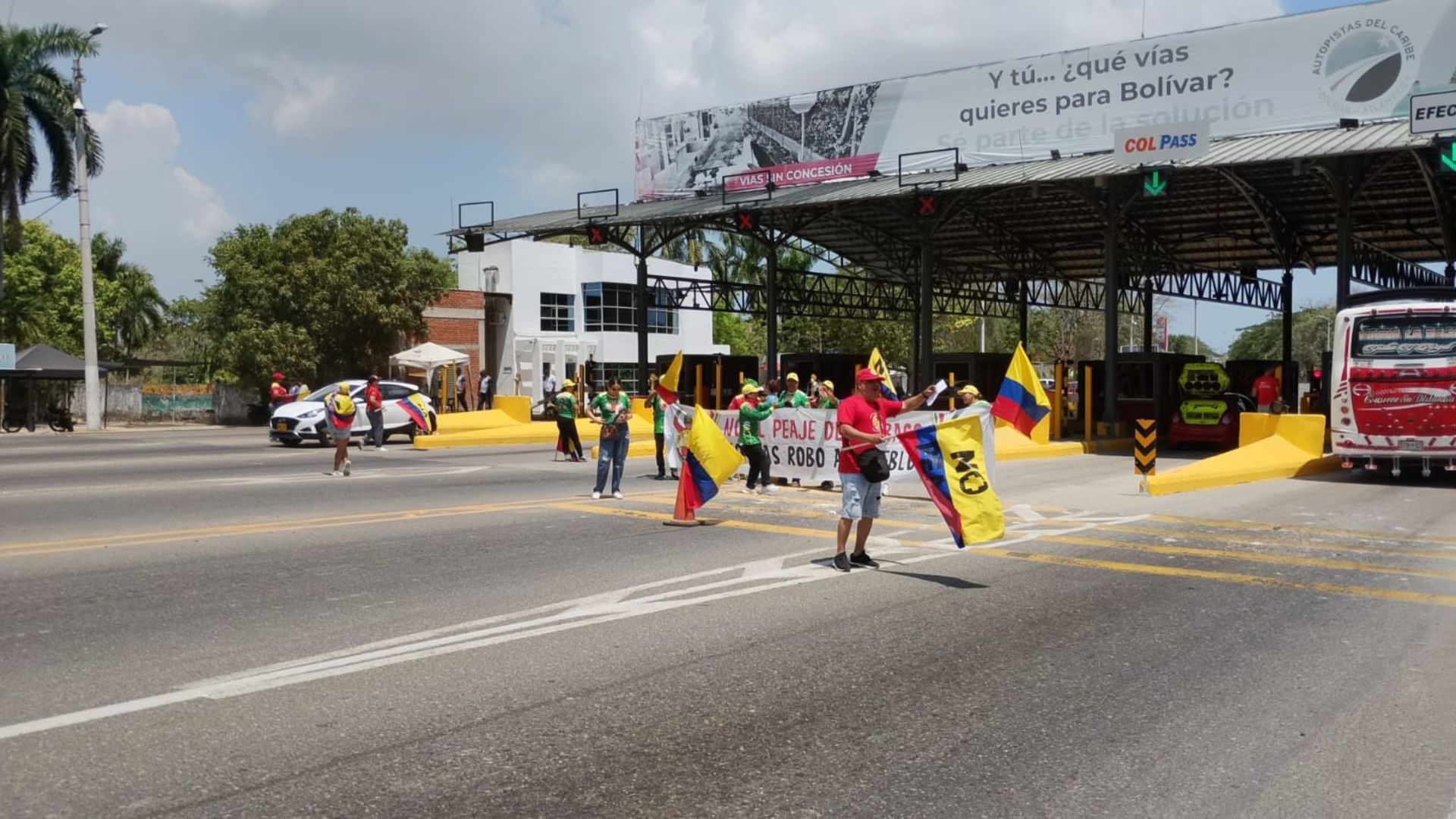 Bloqueo en el peaje de Turbaco, Cartagena