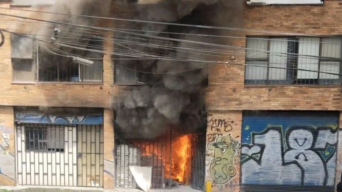 Incendio en el barrio Trinidad de Medellín