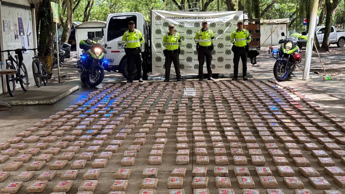 Cargamento de cocaína encontrado en Antioquia