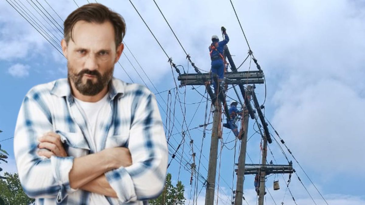 Técnico de Enel Colombia - Hombre molesto