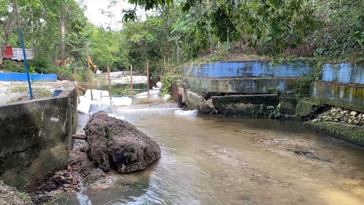 Afectación en la represa municipal de Sabana de Torres