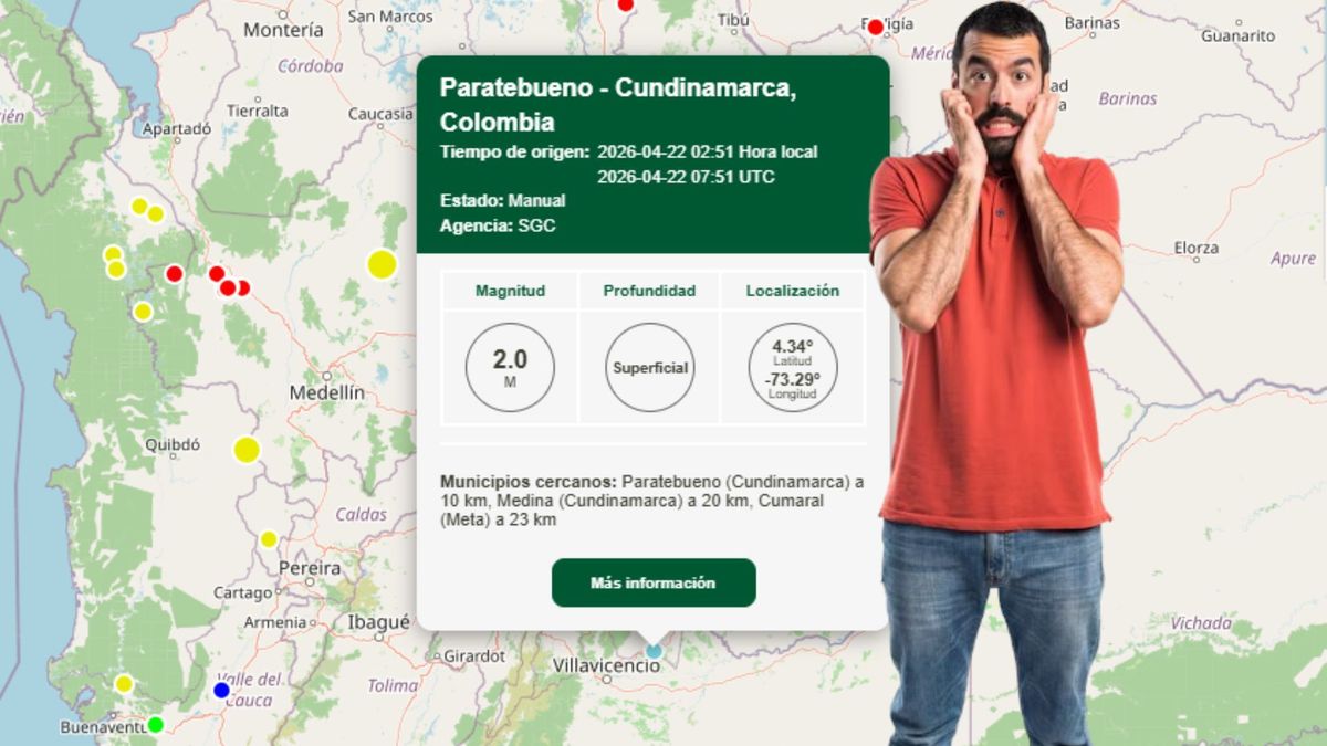 Temblor hoy en Paratebueno, Cundinamarca