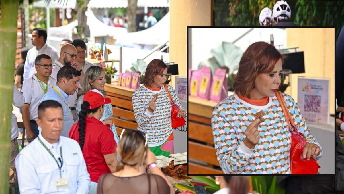 Ágatha Ruiz de la Prada comió lechona del Tolima