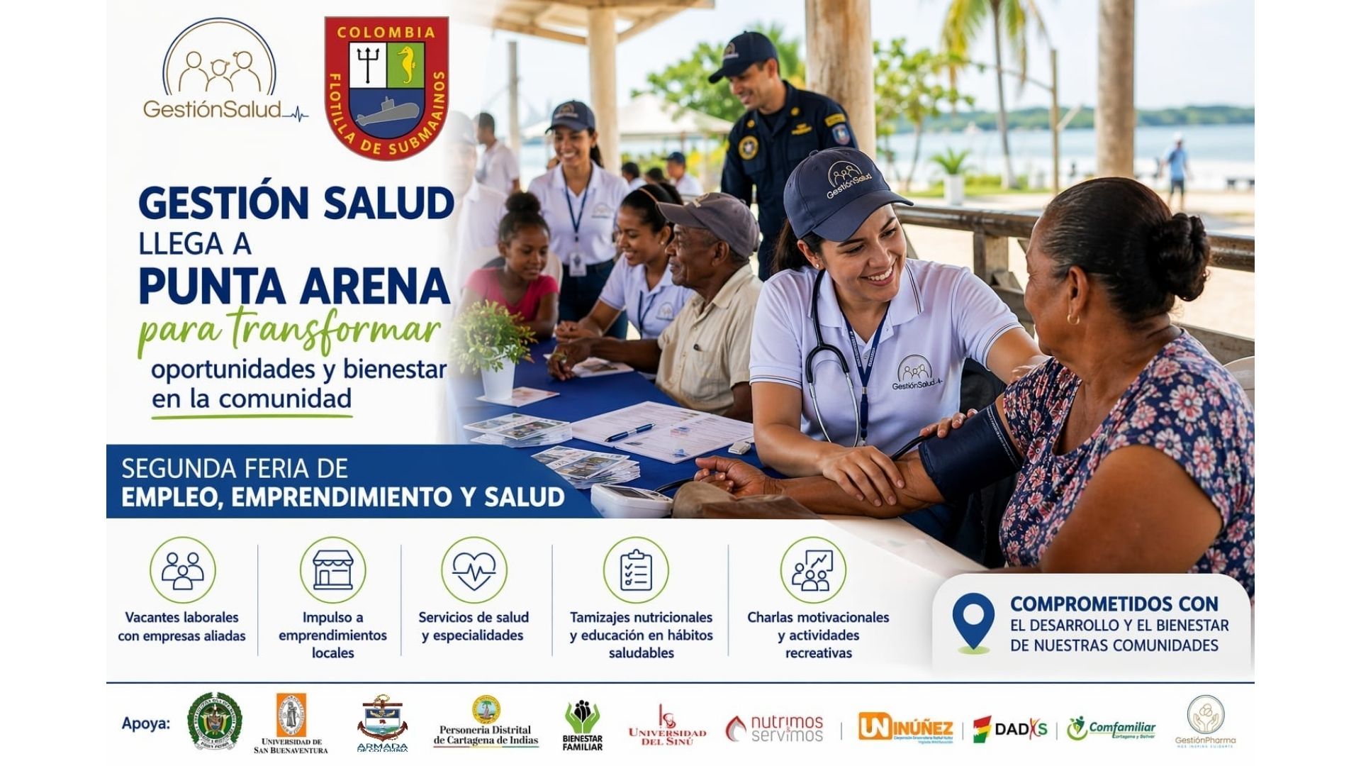 Gestión Salud llegará a la Isla de Tierra Bomba