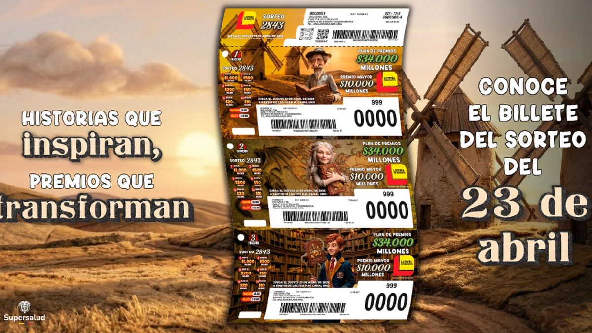 Billete lotería de Bogotá abril 23