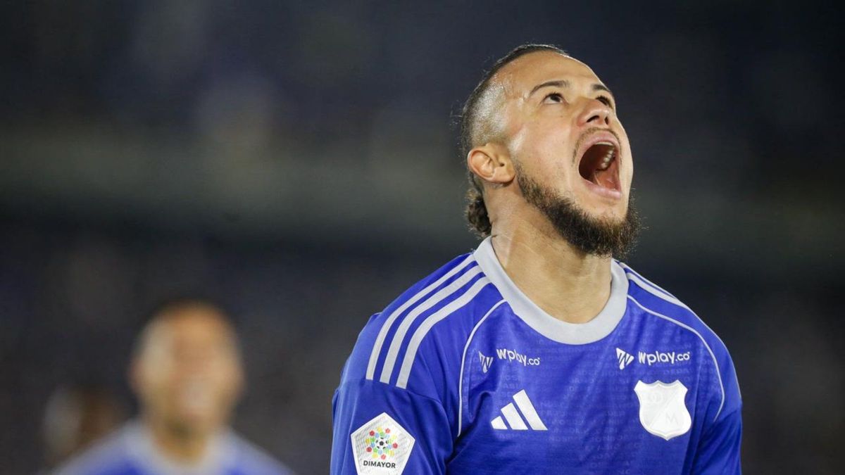 Leonardo Castro, en el partido Millonarios vs. Tolima